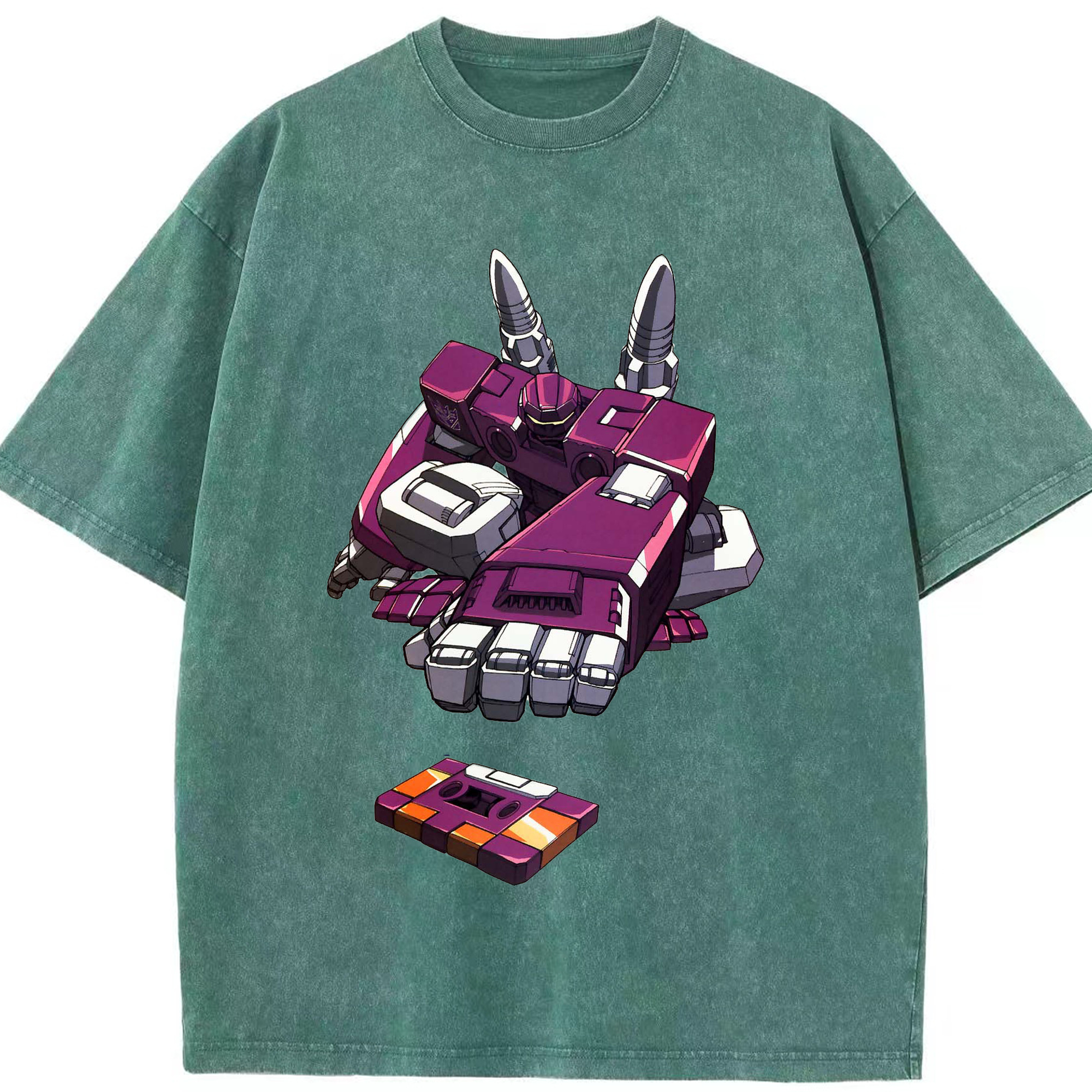（画像用）  綿100% ヴィンテージ風 半袖Tシャツ（フロントプリント）